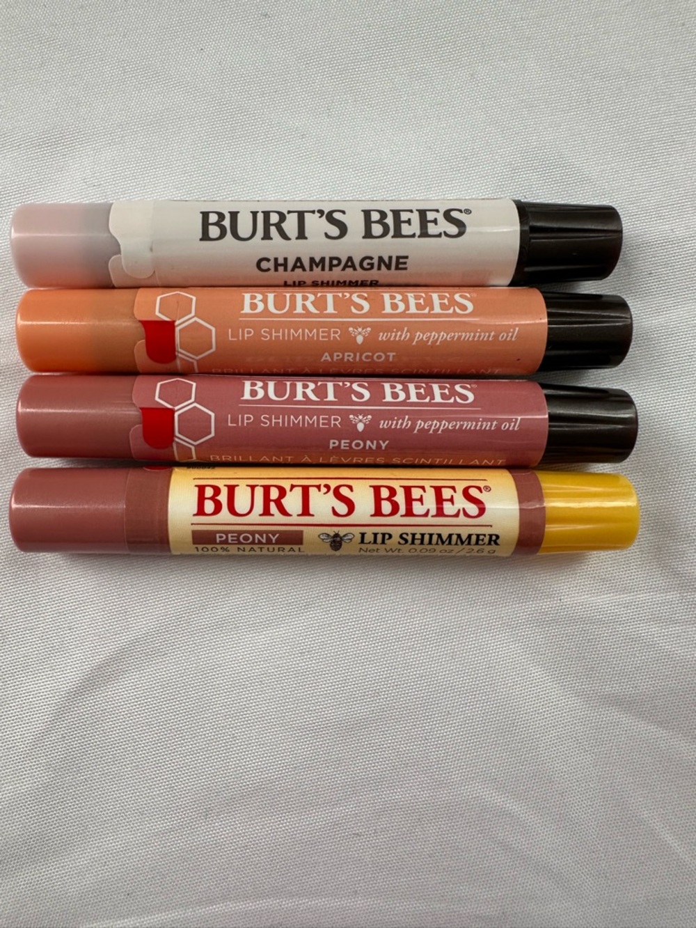 Choice of 1 Burt’s Bees Lip Shimmer 100% Natural .09 oz New You Pick Color